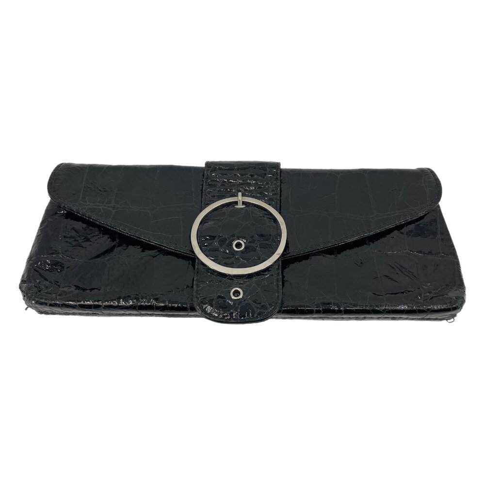 De Groot Black Classic Clutch | Medium Size